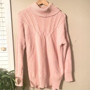 MAURICES | light pink knit turtle neck sweater